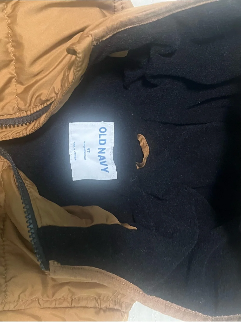 Old Navy Kids Hooded Puffer Jacket in Brown